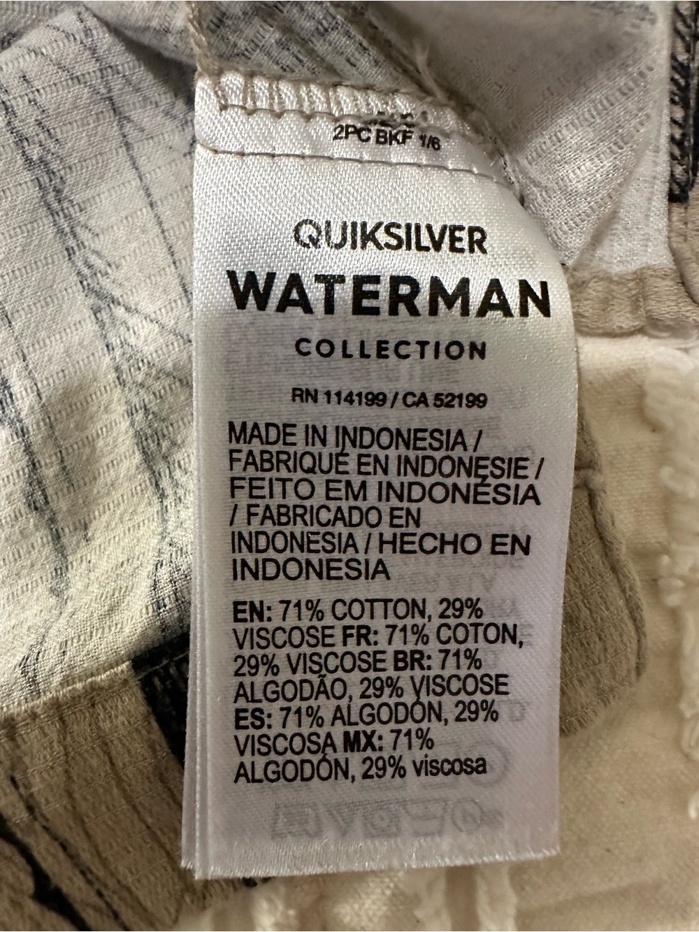 Quiksilver Waterman Collection Men's XL Cotton Graphic Print Shirt #surf#coastal - Picture 8 of 11